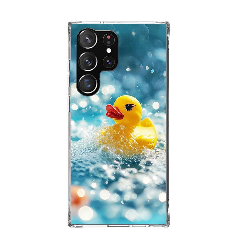 Rubber Ducks Swimming Pool Phone Case For Samsung Galaxy S26 S25 Edge S24 S23 FE S22 Ultra S21 Plus S20 + Fundas Cover Coque Gal