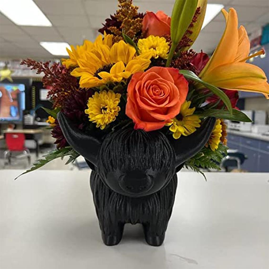 Creative - Cattle Flowerpot Statue Resin Handicraft Ornaments Home Garden Garden Study Ornaments