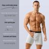 Men's Breathable Cotton Mid-High Waist Boxer Briefs with Side Opening and Anti-Chafing Design for Teens - European and American Style