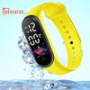 Fashion Sports Bracelet with LED Display, Rounded Dial, Adjustable Silicone Strap, Digital Watch