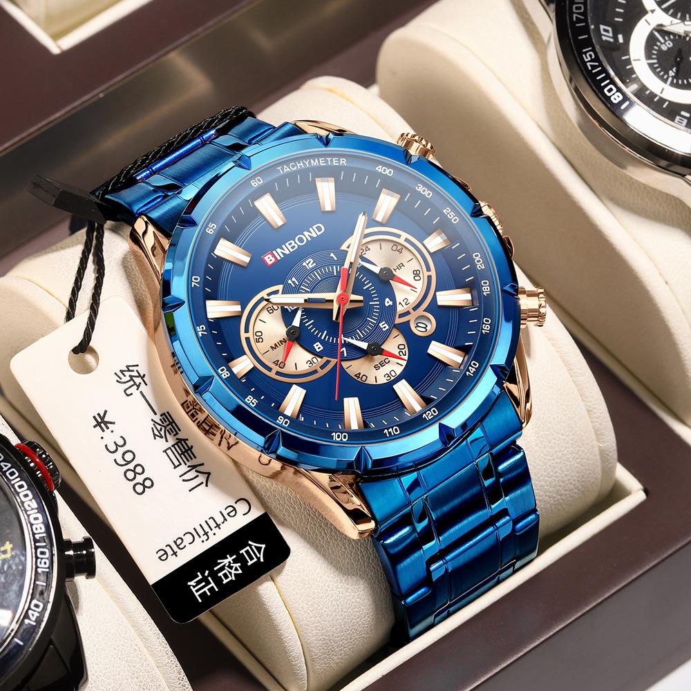 Tide Brand Casual Men's Watch Tactical Men's Watch Locomotive Waterproof Luminous Watch Timing Multi-pointer