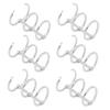 6Pcs High Class Iron 3 Ring Metal Loose Leaf Binder Rings Nickel Finish Office School Binding Combs Spines Supplies