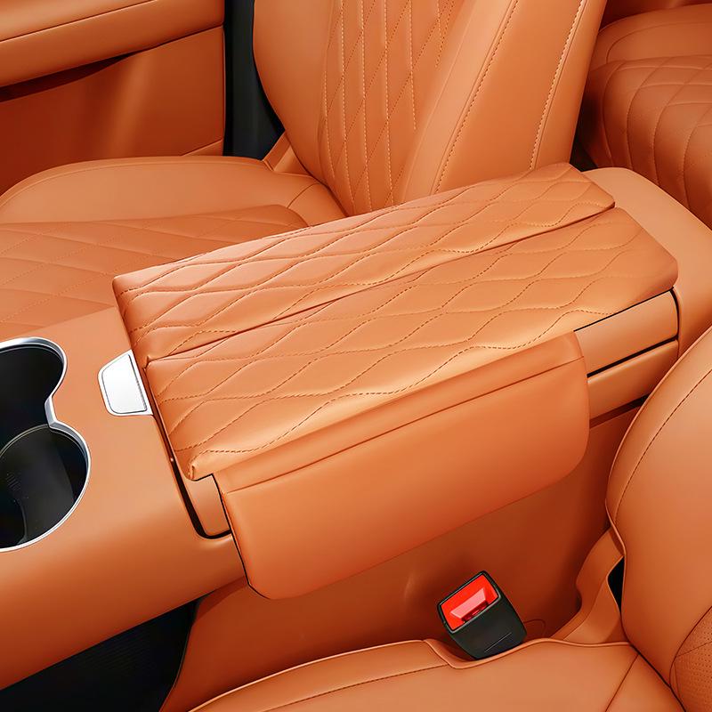 Blue Electric PLUS Leather Armrest Cover for 25-26 Armrest Box Protection