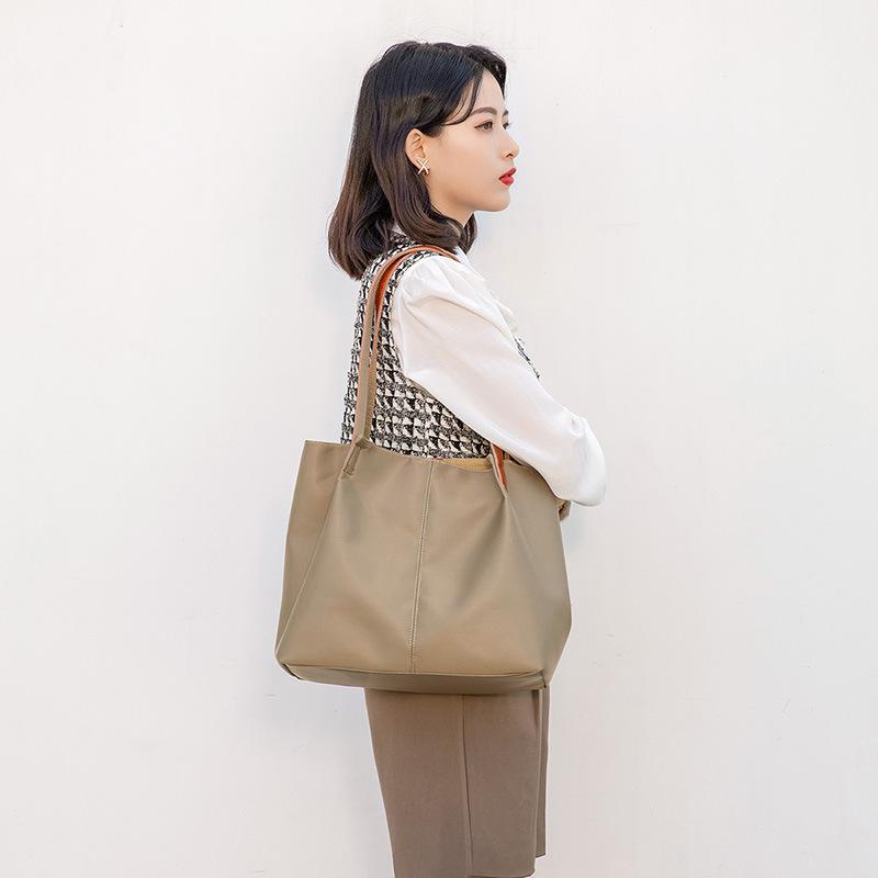 New One-shoulder Casual Canvas Tote Bag Popular Bag Large Capacity Oxford Cloth Simple Women's Bag Carry