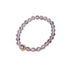 Purple Amethyst Bracelet with Natural Purple Crystal Beads for Women, Simple and Elegant, Niche Design, Light Luxury
