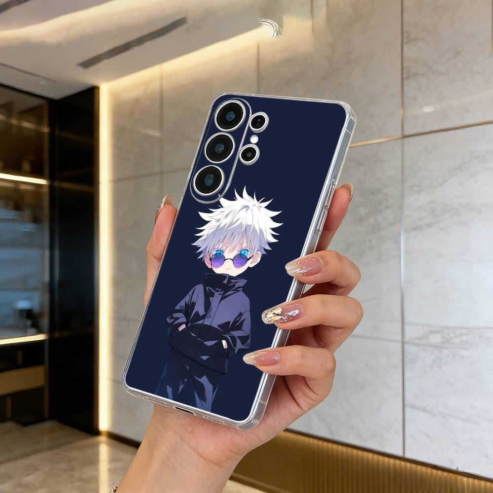Popular Anime Characters S-satoru- Gojo Clear Phone Case for Samsung S25, S24, S21, S22, S23, S30, Ultra, S20, Plus, FE, Lite