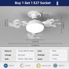 E27 Socket 60W LED Lighting Small Ceiling Fan Household Living Room 4-Motor Fan With Light Ceiling Fan With Light