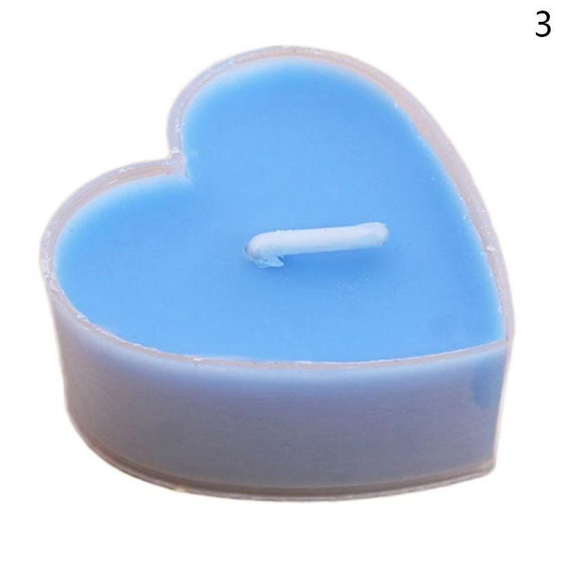 9pcs/set Heart Shaped Candles Scented Candles Wedding Decoration Valentine's Day Gift Romantic Marriage Paraffin Wax Candles