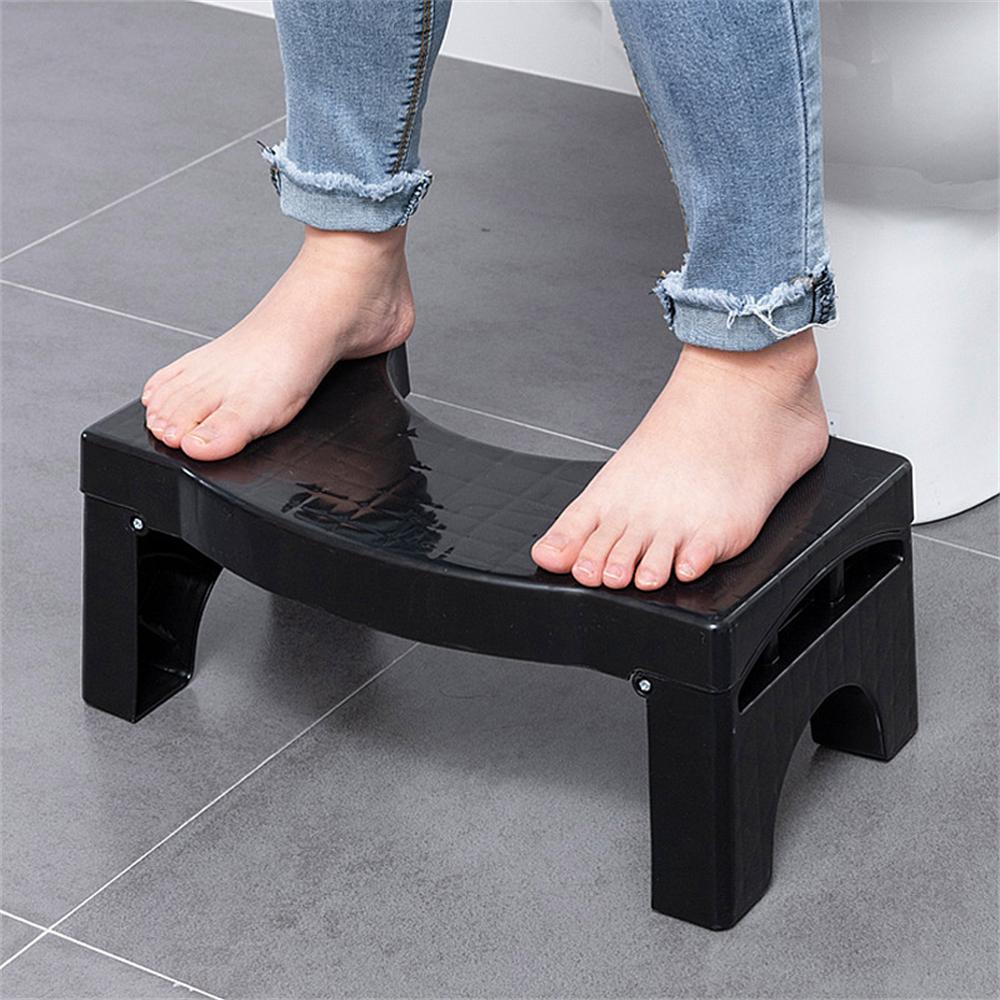 Portable Squatting Poop Foot Stool Household Non-slip Toilet Seat Stool Bathroom Folding Heightened Toilet Footstool Accessories