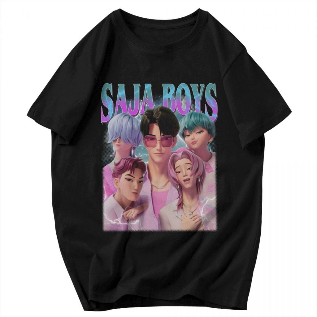 Men T Shirt KPop Demon Hunters Derpy Tiger 2025 Cotton Y2K Graphic Quality Unisex Clothes T Shirts