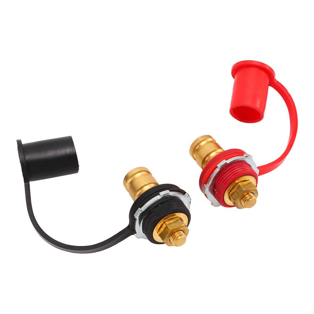 1 Pair 3 8 Inch Stud Black Red Car Battery Charger Post Brass Remote Battery Terminal for Trucks Boats ATVs