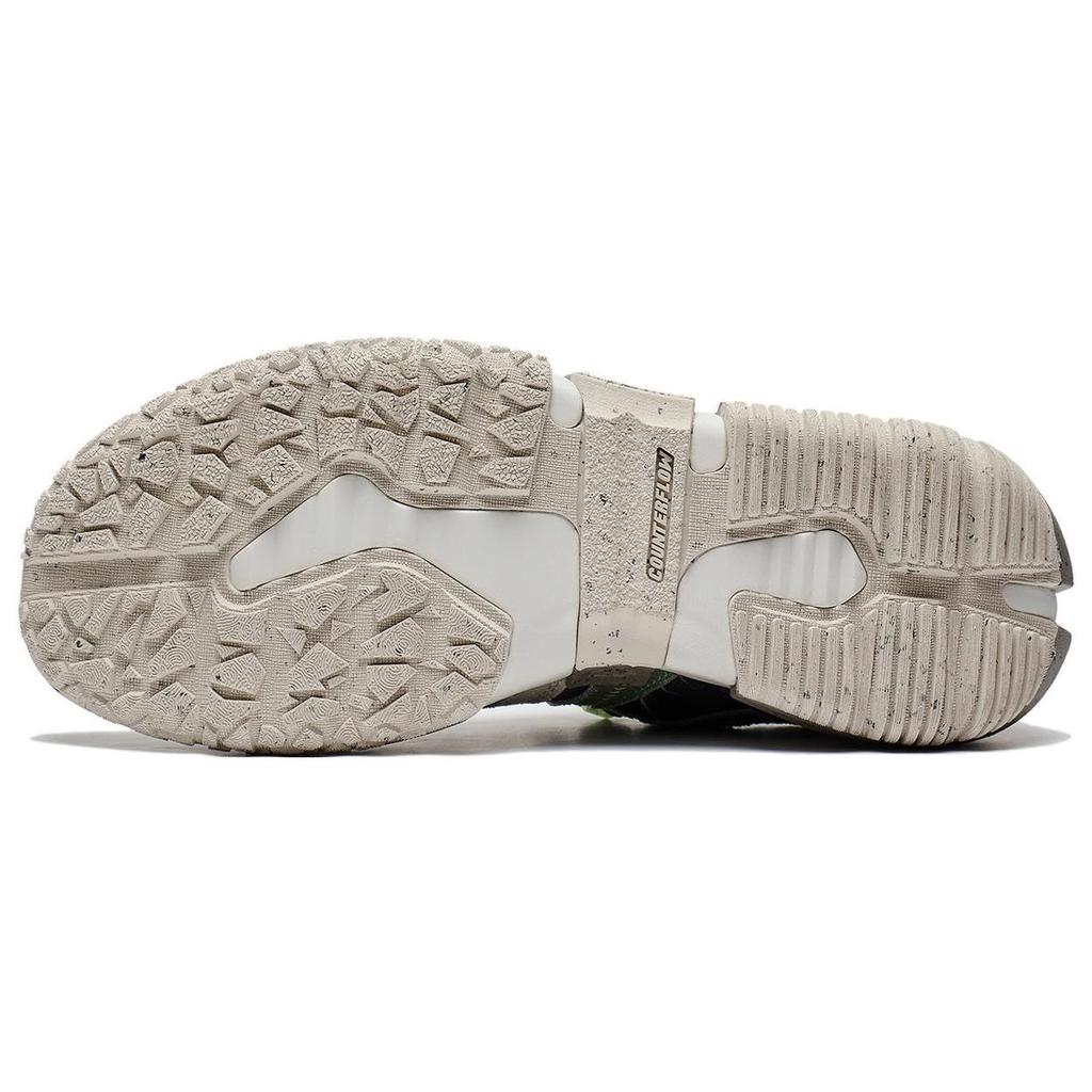 LiNing Linchuan Lite Fabric Synthetic Leather Non-Slip Wear-Resistant Low-Top Casual Shoes Men sneaker Gray Green AGLS259-4