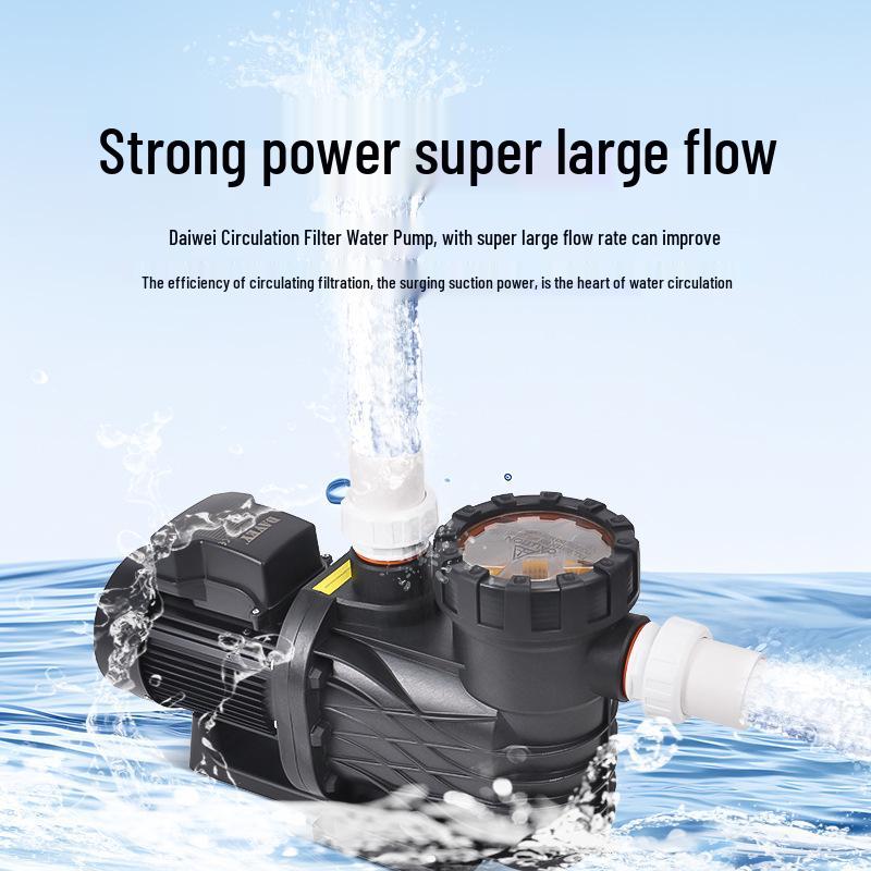 Daiwei Pool Water Filtration & Circulation Pump with Hair Collector for Swimming Pools and Bathtubs