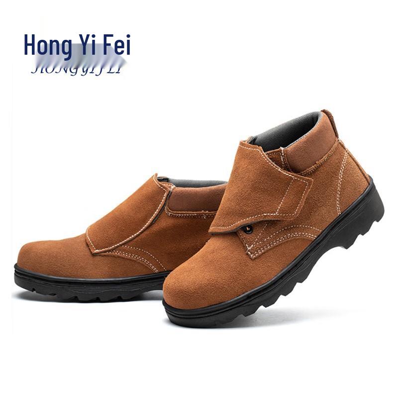 Hongyifei Suede Welding Safety Boots with Steel Toe & Puncture Protection 40