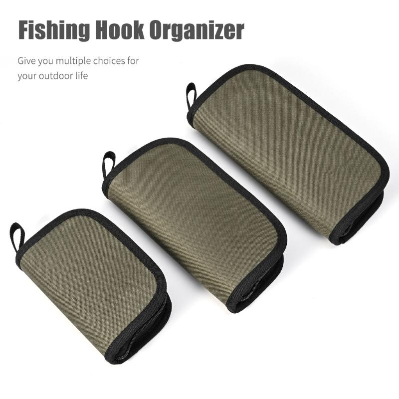Fishing Spoon Spinner Baits Carry Case Sequins Lure Storage Bag with Zippers Fishing Hook Organizers Tackle Pouch Bags