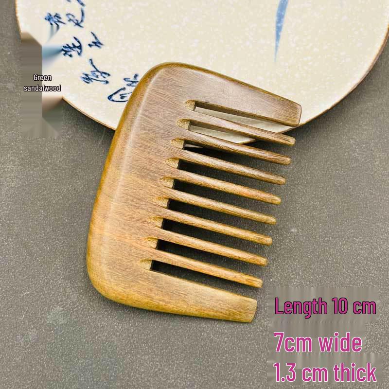 

Аргентинский зеленый сандал, деревянный гребень со средней частотой зубьев, расписанный золотой краской - Креативная рекомендация для подарка для путешествий и дома.