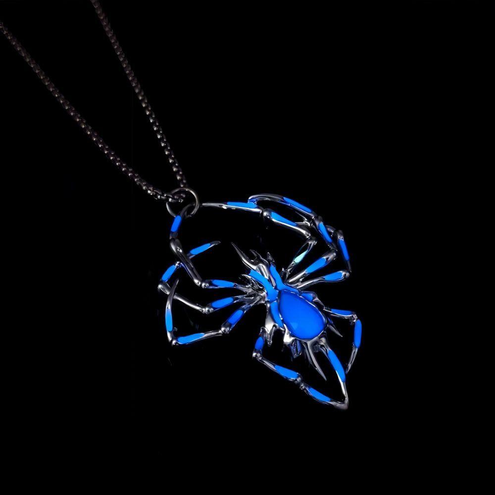 Bat Luminous Pendant Necklace Zinc Zinc Alloy Hip Hop Neck Chains Unique Halloween Necklace  Party