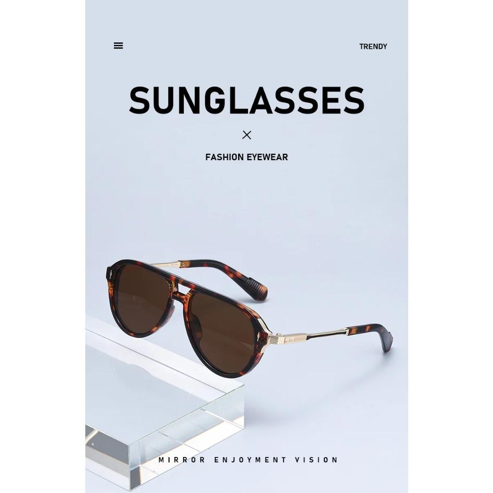 Fashionable Metal Sunglasses Party Gatherings Stage Performances Street Photography Fashion Wear Take UV Resistant Glasses