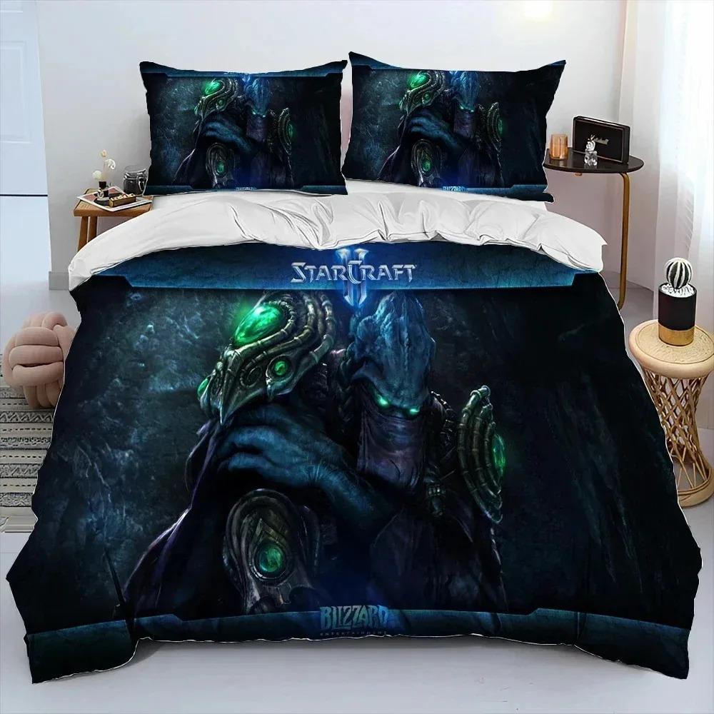 3D HD StarCraft Spel Gamer PC Täckeset Sängkläder, Påslakan Sängset Örngott, King Queen Size Sängkläder barn