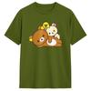 Men Women T Shirt Rilakkuma Bear Face T-Shirts Fashion Beach Tee Shirt Y2K Basic Pattern Cotton Clothes Gift Idea
