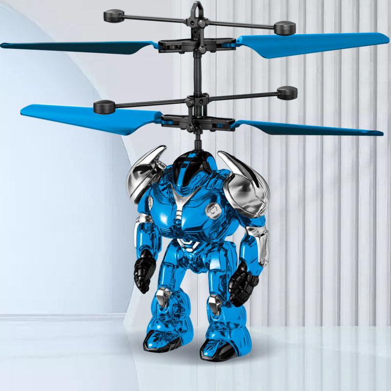 Intelligent Sensing Aircraft Mech Warrior Flying Robot Luminescent Suspension Gesture Sensing Flying Ball