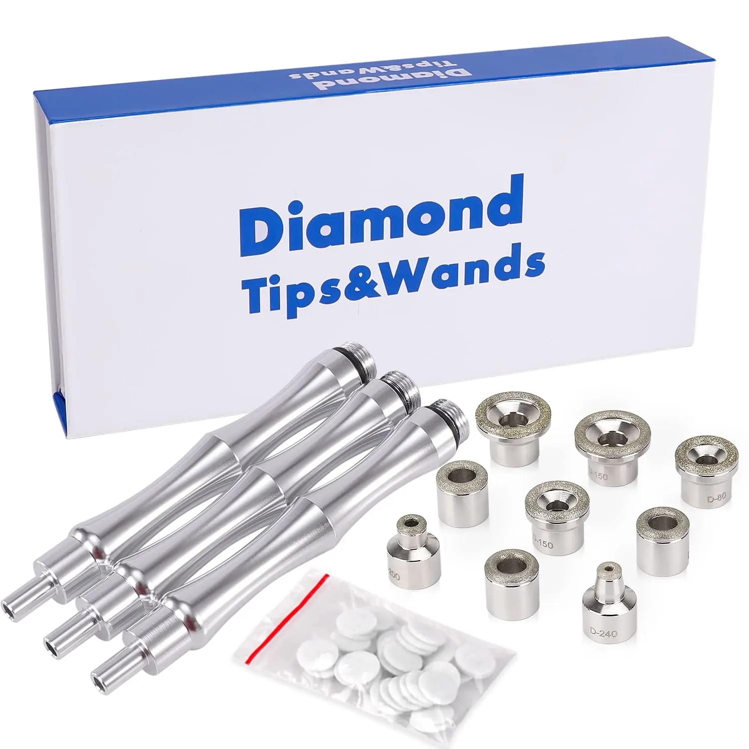 

Diamond Microdermabrasion Dermabrasion Replacement Accessories For Facial Peeling Face Skin Care 3 Wands 9 Tips