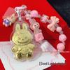 Golden 999 Pure Gold Mobile Phone Pendant Keychain Cartoon Plush Bag Charm