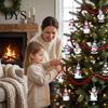 Natural Wood Christmas Ornaments for Festive Atmosphere 10/20/30Pcs Snowman Wooden Ornaments, Watercolor Slice Hanging Decor, Xmas Eco Friendly Winter