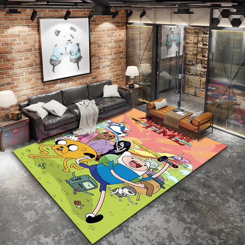 Adventure Time Carpet Rug For Living Room Bedroom Home Sofa Decoration Kids Play Nonslip Floor Mat