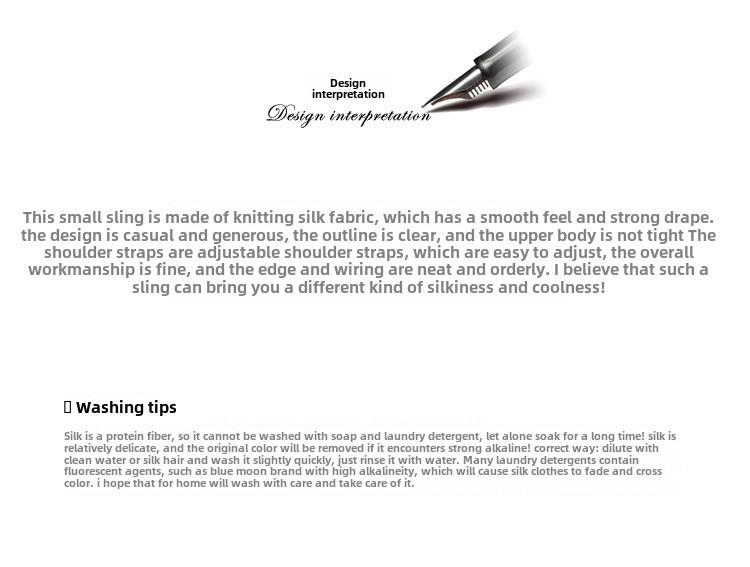 Tangge Sommer-Camisole aus Maulbeerseide – verstellbare Träger und vielseitige Passform