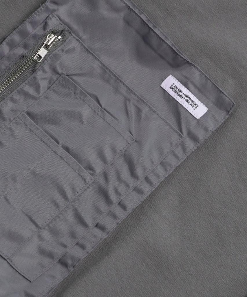 Aimnaseohyumeonbiing Ma-1 Pocket Detail Sweatshirts - Charcoal