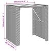 5 Piece Garden Bar Set Grey Poly Rattan & Solid Acacia Wood