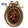 Decorative Vintage Frame Retro Photo Frame, Golden Coated Distressed Picture Resin with Rococo Classic Wall Decor Texture, Tabletop And Mount