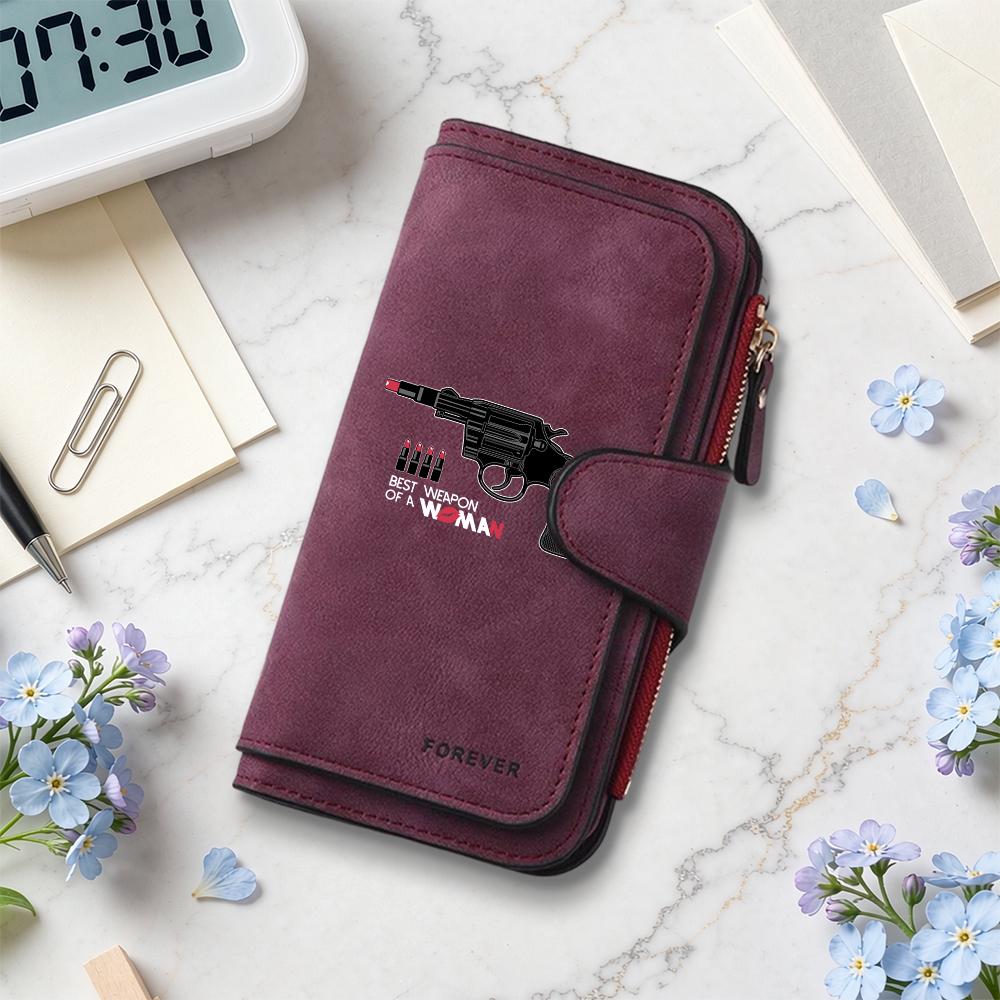 Women's Fashion Long Wallet Printed Purse Multi Card Slot Casual Clutch Portable Daily Wallet