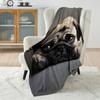 Cute Pug Pattern Believer Blanket Warm Soft Fluffy Kids and Adult Sofa Bed Throw Blanket for Home Travel Camping Luxury Gifts