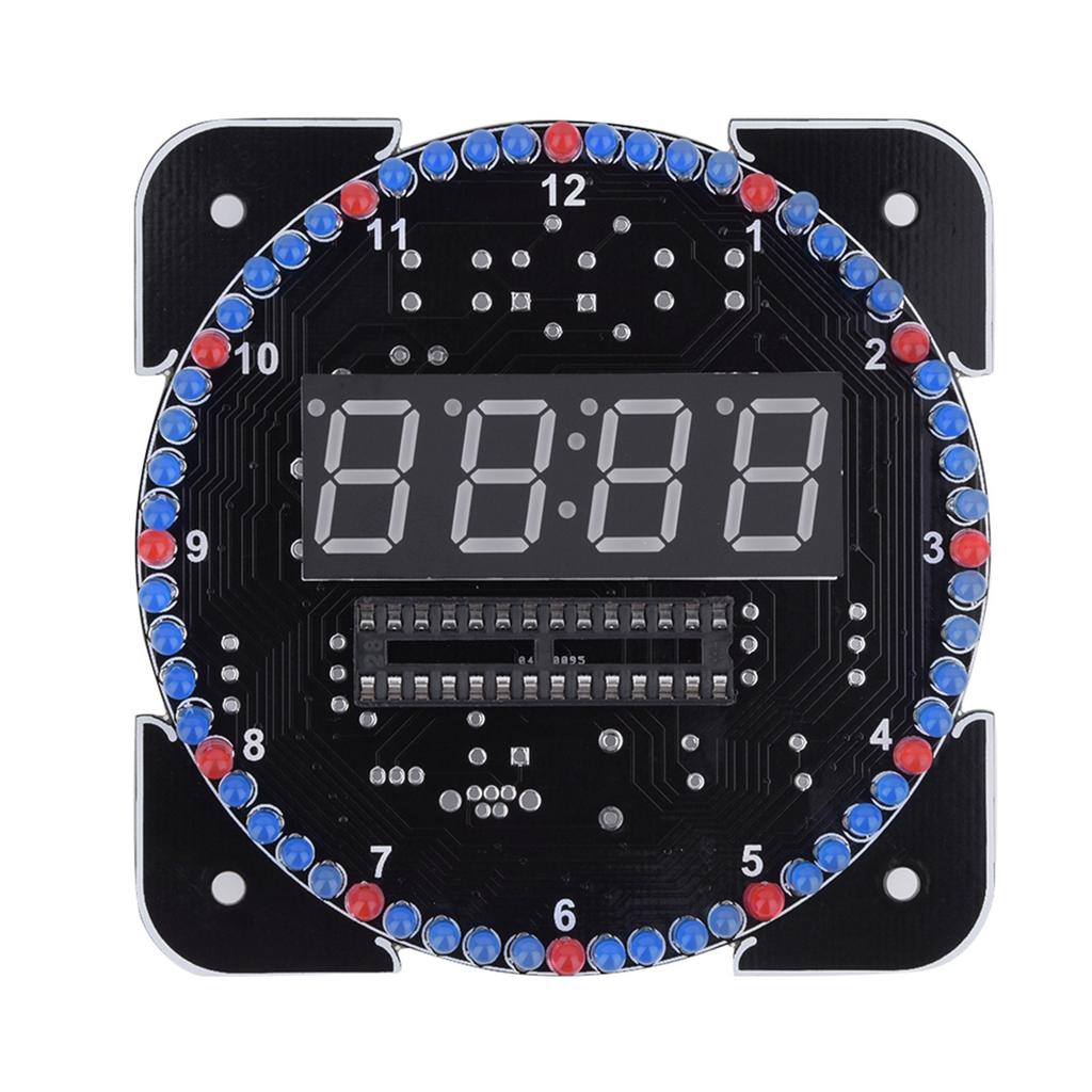 DIY MultiFunction Light Control Rotation Digital LED Electronic Temperature Clock Kit Suite
