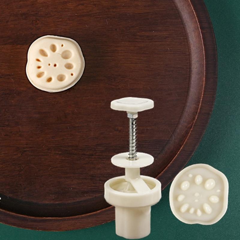 Chinese Style Flower Mooncakes Stamp Tool Green Bean Pastries Stamp Innovative Pastries Mold for Cultural Celebrations