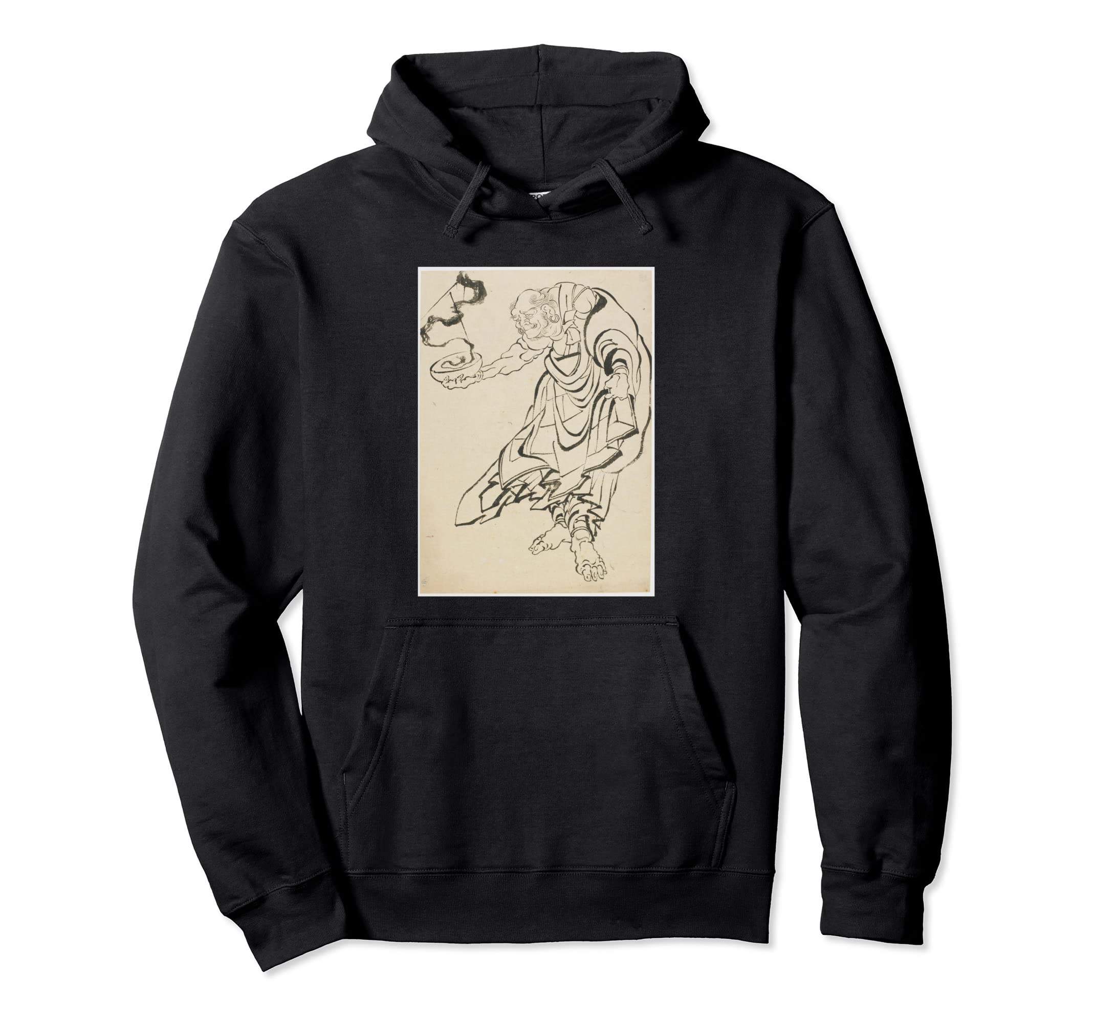 Katsushika Hokusai Buddhist Figure Hoodie чёрный
