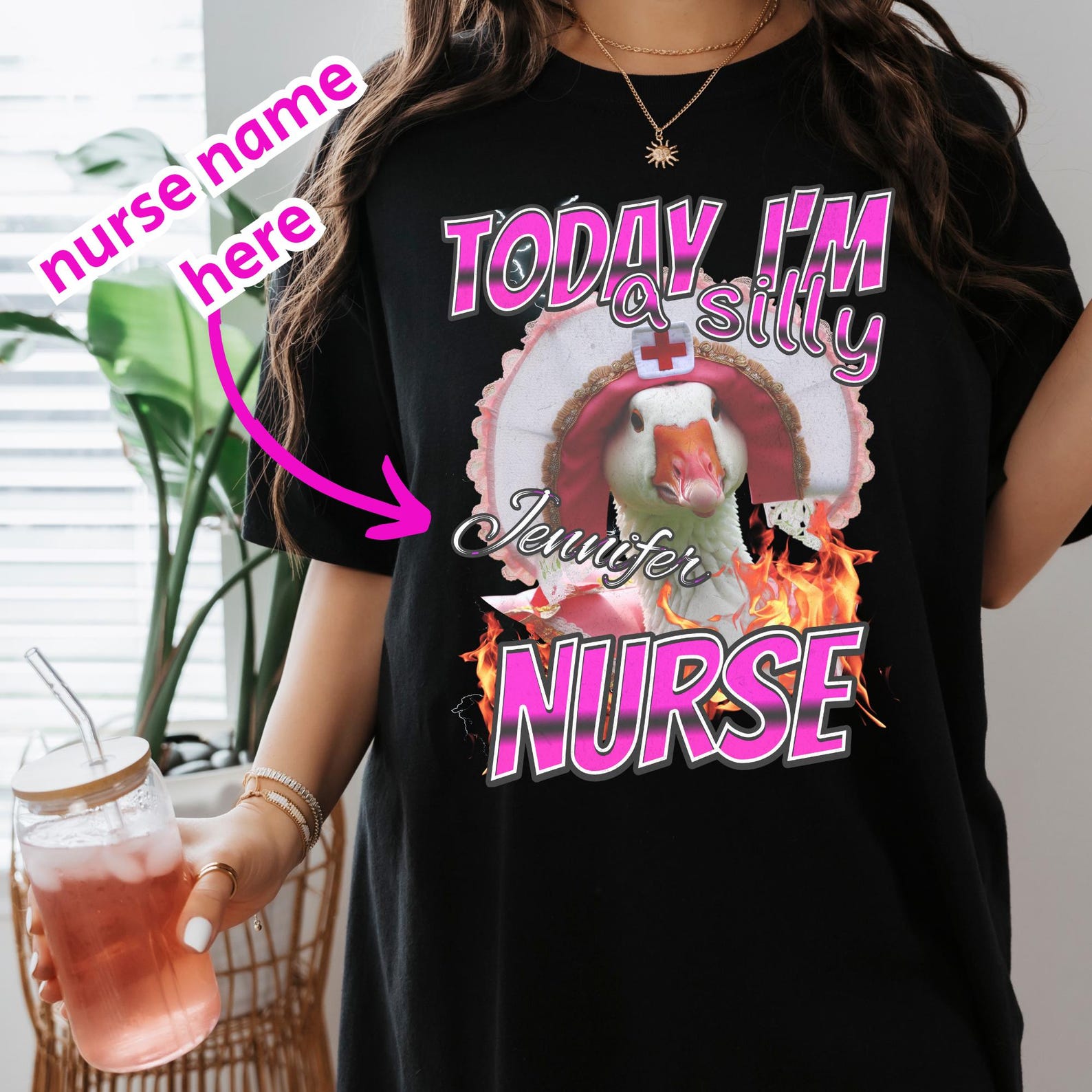 Personalized Nurse T-Shirt: Funny Goose RN Shirt 4XL