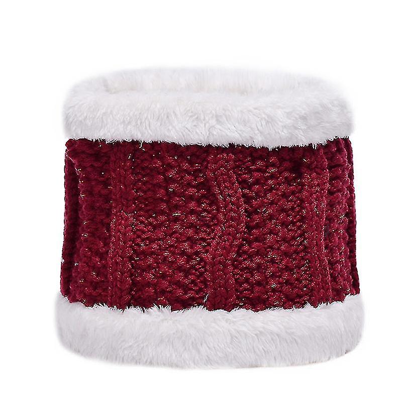 Zweiteiliges Winterset für Damen: Warmer Strickschal, Skimütze ohne Krempe, Outdoor-Sportmütze