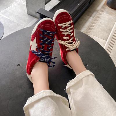 Women's 2025 Retro German Trainer: Genuine Leather Distressed Lace-Up Flat Casual Skate Shoes