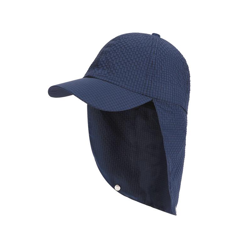 

Summer Sunscreen Shawl Neck Protection Baseball Cap Men Women Outdoor Mountaineering Fishing Sun Hat Quick-Drying Waterproof Cap темно-синього кольору
