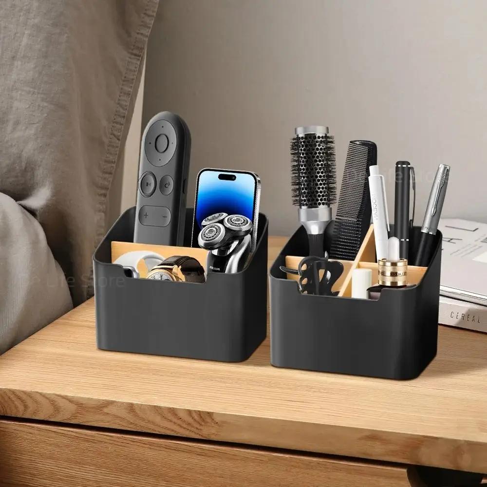 Remote Control Organizer TV Room Organizer Remote Holder For Table Multipurpose Desktop Storage Box Bedroom Living