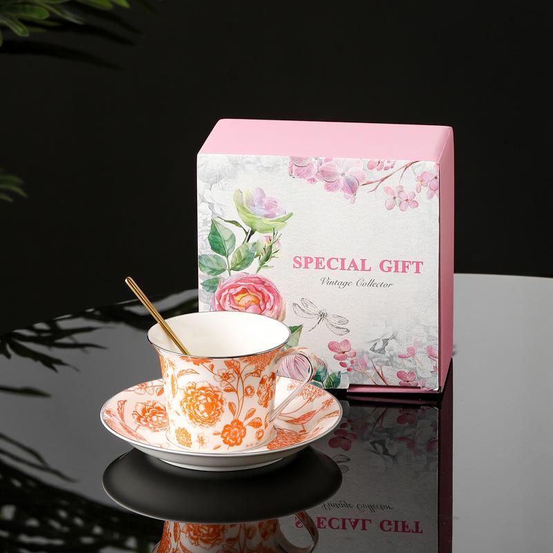 

Набор кофейных чашек, домашний набор для послеобеденного чая, керамические чашки и тарелки для черного чая 260CC