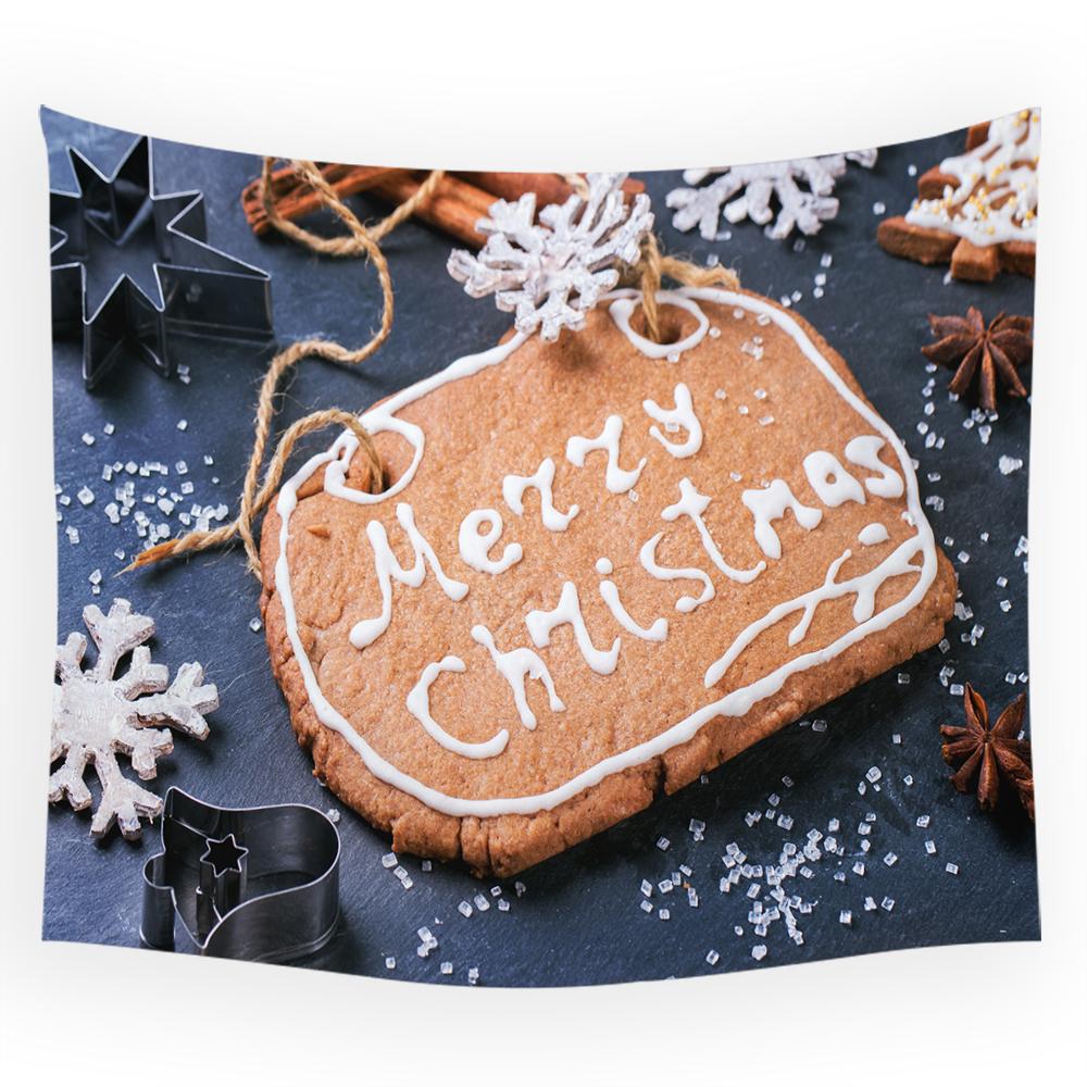 

С Рождеством Санта-Клаус печатный узор гобелен для дома, гостиной, спальни, украшение для комнаты, подвесной гобелен 100x75cm