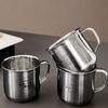 Reusable Coffee Cup With Handle 304 Stainless Steel Water Cup For Children 300ml Office Tea Milk Coffee Mug With Scale