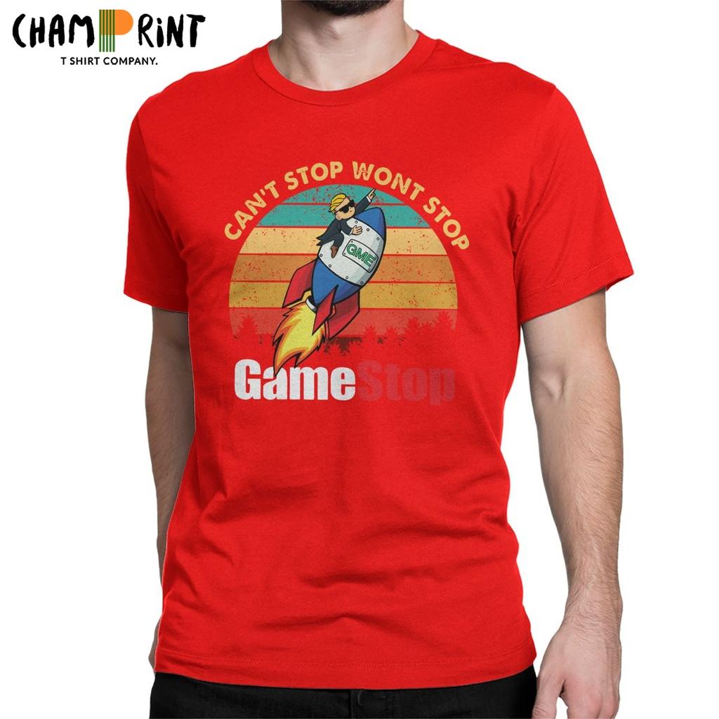 חולצות טי לגברים של Gamestop Street אלון מאסק רדיט Wallstreetbets Gme Wsb חולצת טי מניות סטונקס