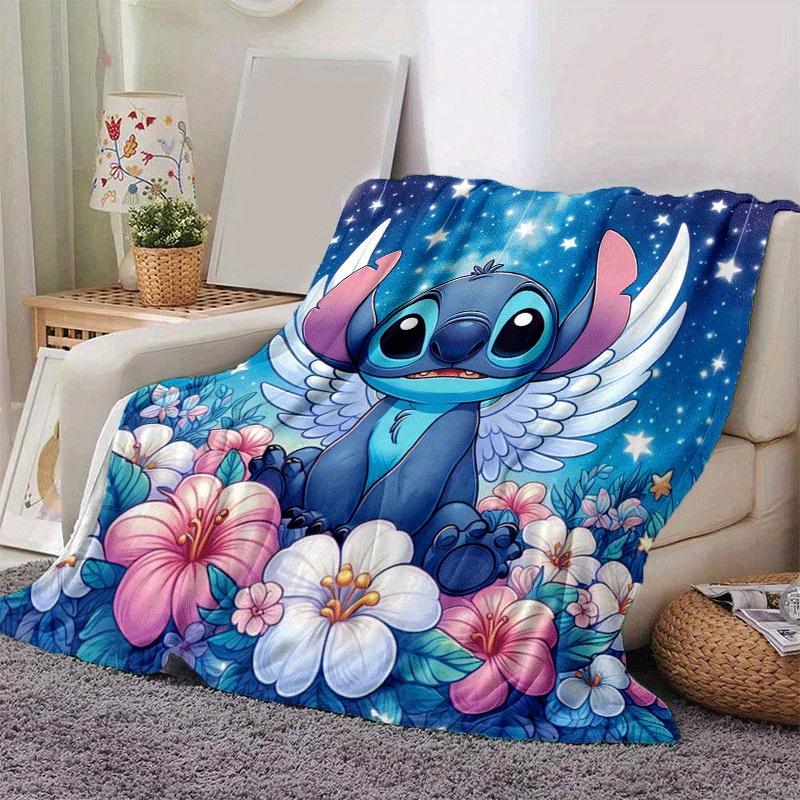 1pc Stitch Printing Blanket - Soft, All-Season Throw for Living Room, Bedroom,Travel