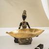 Top Quality Exotic Black Woman Storage Figurines Africa Figure Home Desktop Decor Keys Candy Container Interior Craft Objects