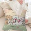 M-Mikko Illustrations Pillow Covers Cartoon Sofa Decorative Home Double-Sided Printing Short Plush Cute Cushion Cover